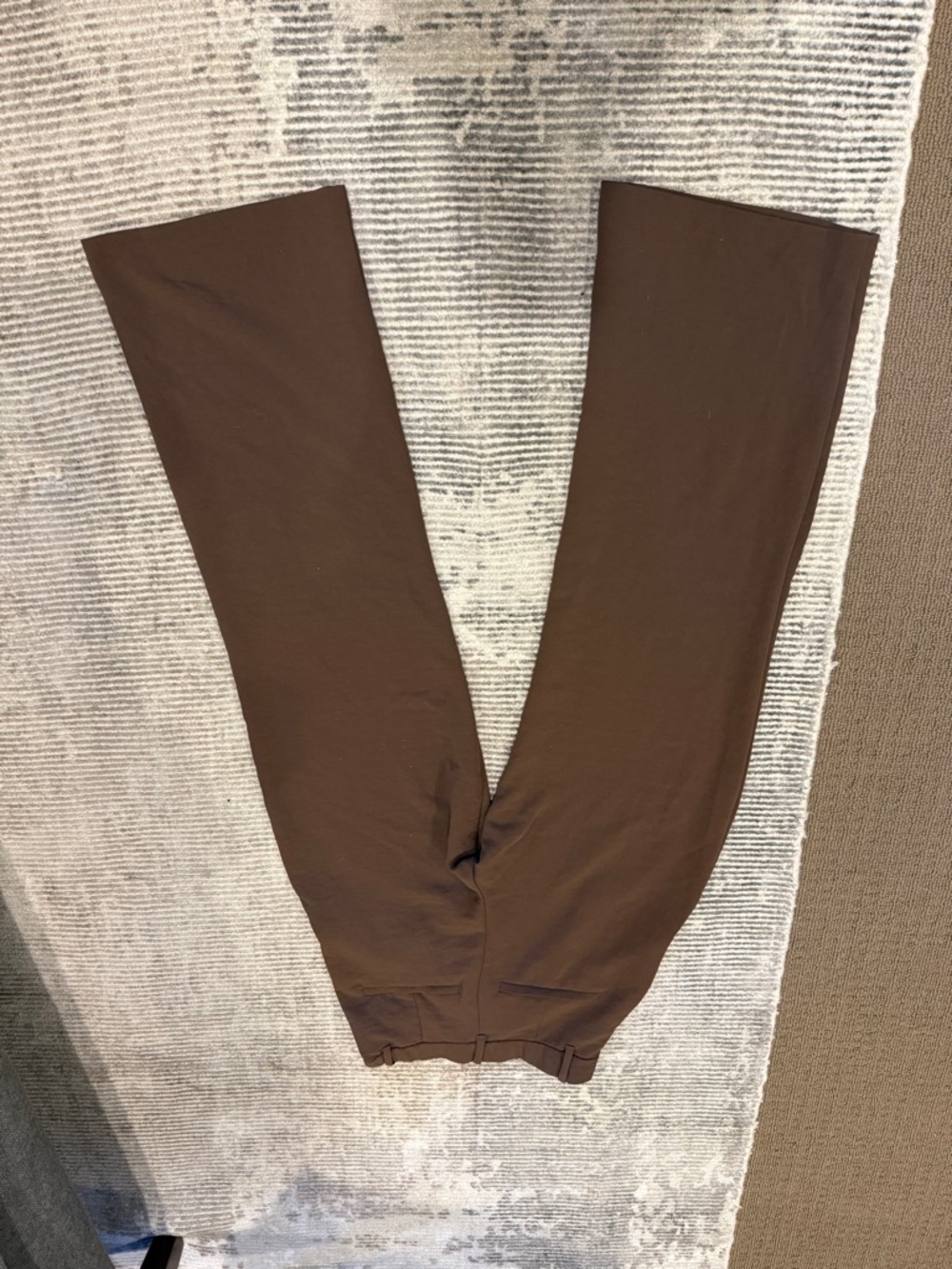 Abercrombie & Fitch High-Rise Wide-Leg Pants - Chocolate Brown Crepe Sloan Pants - Picture 2 of 4